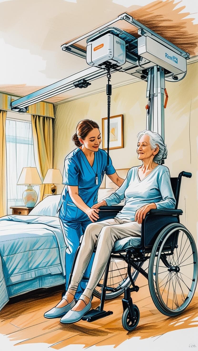 Our senior care services in Mississauga include ceiling lift assistance, where trained caregivers use motorized overhead track systems to safely transfer seniors between bed, wheelchair, or commode—reducing caregiver strain and enhancing comfort in a home environment.