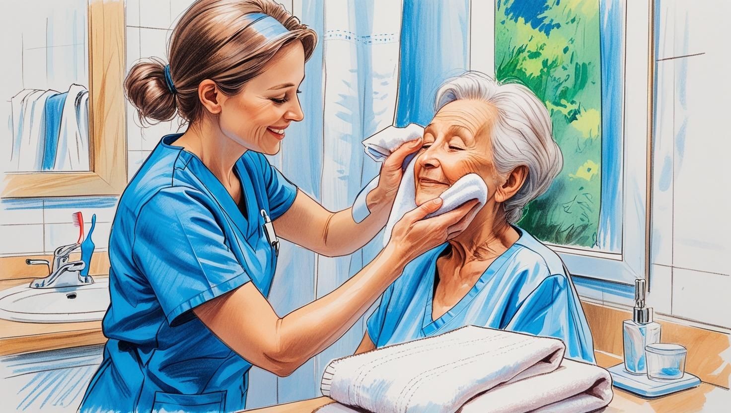 Our senior care services in Mississauga include personal hygiene care for seniors, with caregivers assisting with bathing, grooming, oral care, and dressing while preserving dignity and comfort in a safe home environment.