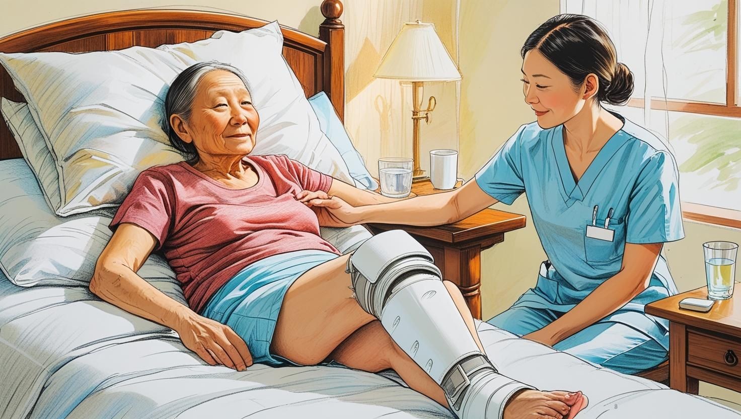 Our senior care services in Mississauga include in-home injury care, where caregivers support seniors recovering from injuries like fractures or falls with bedside assistance and compassionate monitoring.